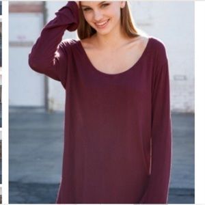🔥NEW🔥Brandy Melville Maroon Nikki Top